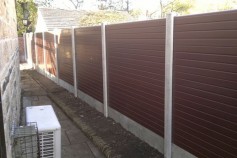 Classic brown in existing concrete posts.